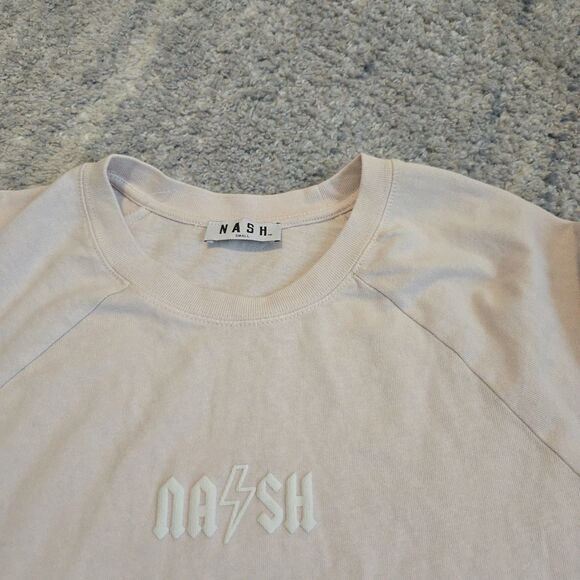 THE NASH COLLECTION Women’s Cropped Long Sleeve Small Beige Oversize - Picture 2 of 7